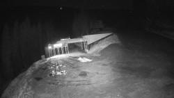 Modrá sjezdovka - dojezd k lanové dráze