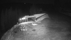 Modrá sjezdovka - dojezd k lanové dráze