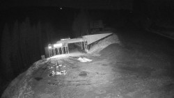 Modrá sjezdovka - dojezd k lanové dráze