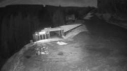 Modrá sjezdovka - dojezd k lanové dráze