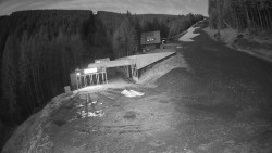 Modrá sjezdovka - dojezd k lanové dráze