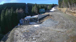 Modrá sjezdovka - dojezd k lanové dráze