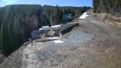 Modrá sjezdovka - dojezd k lanové dráze