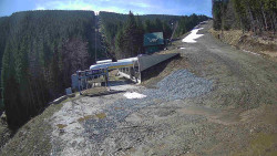 Modrá sjezdovka - dojezd k lanové dráze