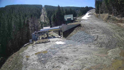 Modrá sjezdovka - dojezd k lanové dráze