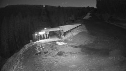 Modrá sjezdovka - dojezd k lanové dráze