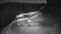 Modrá sjezdovka - dojezd k lanové dráze