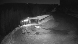 Modrá sjezdovka - dojezd k lanové dráze