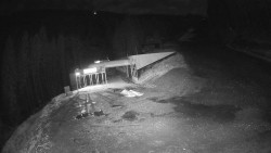 Modrá sjezdovka - dojezd k lanové dráze