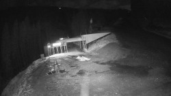 Modrá sjezdovka - dojezd k lanové dráze