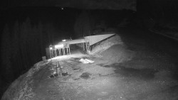 Modrá sjezdovka - dojezd k lanové dráze