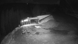 Modrá sjezdovka - dojezd k lanové dráze