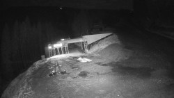 Modrá sjezdovka - dojezd k lanové dráze