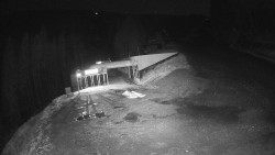 Modrá sjezdovka - dojezd k lanové dráze