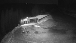 Modrá sjezdovka - dojezd k lanové dráze