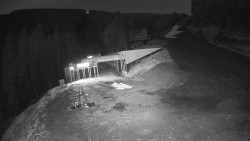 Modrá sjezdovka - dojezd k lanové dráze