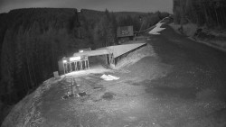 Modrá sjezdovka - dojezd k lanové dráze