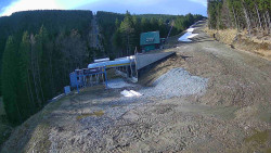 Modrá sjezdovka - dojezd k lanové dráze