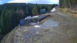 Modrá sjezdovka - dojezd k lanové dráze