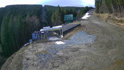 Modrá sjezdovka - dojezd k lanové dráze