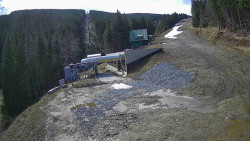 Modrá sjezdovka - dojezd k lanové dráze