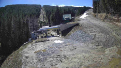 Modrá sjezdovka - dojezd k lanové dráze