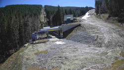 Modrá sjezdovka - dojezd k lanové dráze