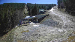 Modrá sjezdovka - dojezd k lanové dráze