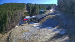 Modrá sjezdovka - dojezd k lanové dráze