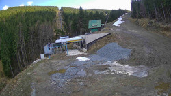 Modrá sjezdovka - dojezd k lanové dráze