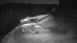 Modrá sjezdovka - dojezd k lanové dráze