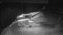 Modrá sjezdovka - dojezd k lanové dráze