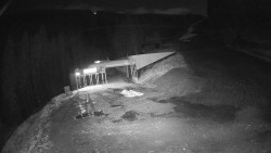 Modrá sjezdovka - dojezd k lanové dráze