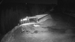 Modrá sjezdovka - dojezd k lanové dráze