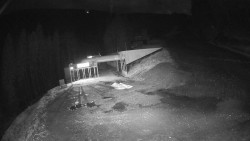 Modrá sjezdovka - dojezd k lanové dráze