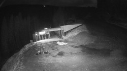 Modrá sjezdovka - dojezd k lanové dráze