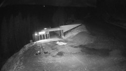 Modrá sjezdovka - dojezd k lanové dráze