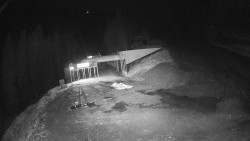 Modrá sjezdovka - dojezd k lanové dráze