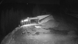 Modrá sjezdovka - dojezd k lanové dráze