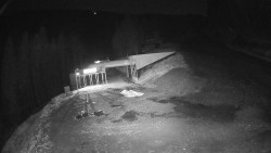 Modrá sjezdovka - dojezd k lanové dráze