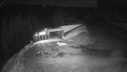 Modrá sjezdovka - dojezd k lanové dráze