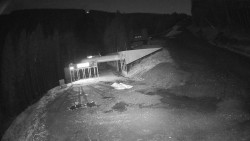 Modrá sjezdovka - dojezd k lanové dráze