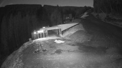 Modrá sjezdovka - dojezd k lanové dráze