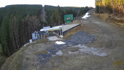 Modrá sjezdovka - dojezd k lanové dráze