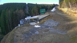 Modrá sjezdovka - dojezd k lanové dráze