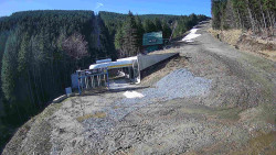 Modrá sjezdovka - dojezd k lanové dráze