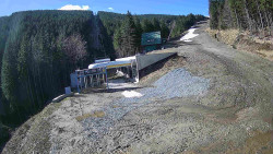 Modrá sjezdovka - dojezd k lanové dráze