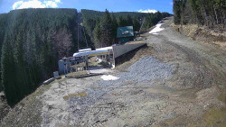 Modrá sjezdovka - dojezd k lanové dráze