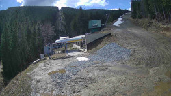 Modrá sjezdovka - dojezd k lanové dráze