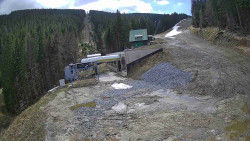 Modrá sjezdovka - dojezd k lanové dráze